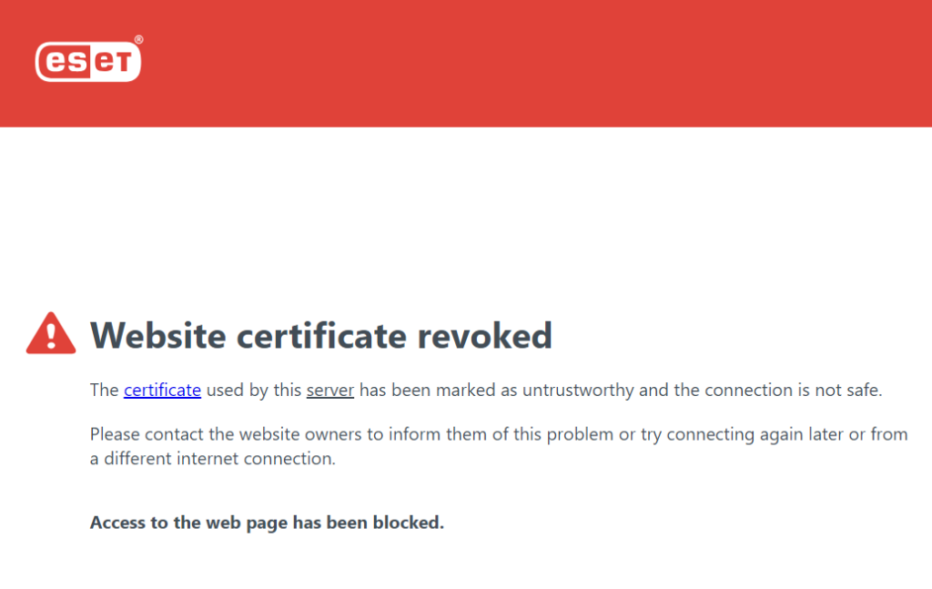 رفع ارور website certificate revoked