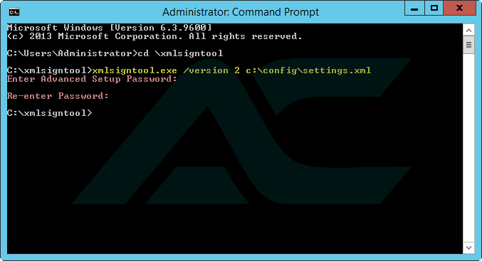 ecmd xmlsigntool min